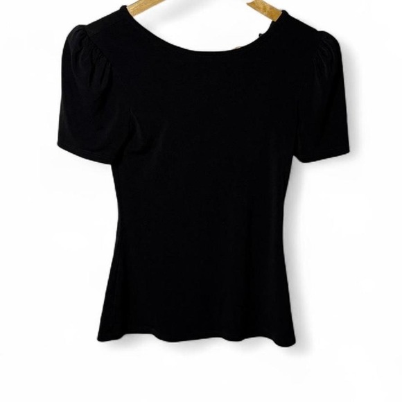 EXPRESS - Women's Top - XS - Black - Puff Sleeve Fitted Blouse - Picture 1 of 4
